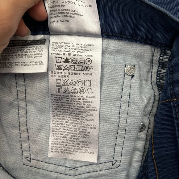 Levi's 514 Straight Fit Jeans Men's Size 36 X 34 Mid Rise Indigo Denim - Picture 6 of 12